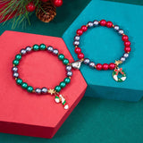 Romantic Heart Magnetic Couple Bracelet Christmas Tree Pendant Jewelry Gift