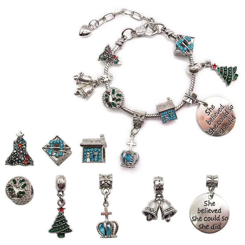DIY Christmas Charms Bracelet Set for Kids