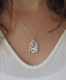 Basset Hound Necklace Silver Plated