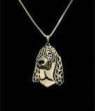Basset Hound Necklace Silver Plated