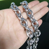 8/11/13/15mm Stainless Steel Big O Link Chain Necklace