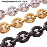 8/11/13/15mm Stainless Steel Big O Link Chain Necklace