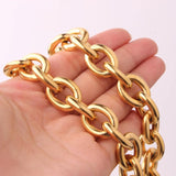 8/11/13/15mm Stainless Steel Big O Link Chain Necklace