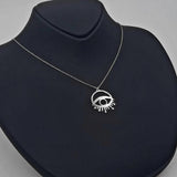 Vintage Evil Eye Pendant Necklace Stainless Steel Amulet Chain Necklaces