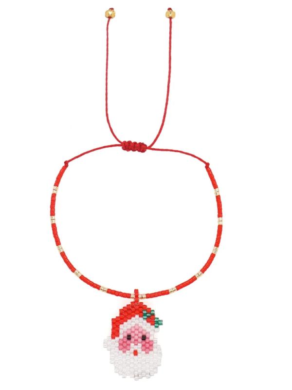 Go2boho Santa Claus Charm Bracelet Happy New Year Jewelry Gift