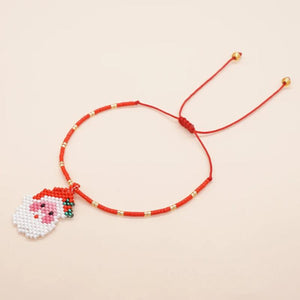 Go2boho Santa Claus Charm Bracelet Happy New Year Jewelry Gift