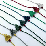 Winter Macrame Christmas Tree Bracelet Xmas Gift