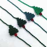 Winter Macrame Christmas Tree Bracelet Xmas Gift