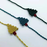 Winter Macrame Christmas Tree Bracelet Xmas Gift