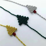 Winter Macrame Christmas Tree Bracelet Xmas Gift