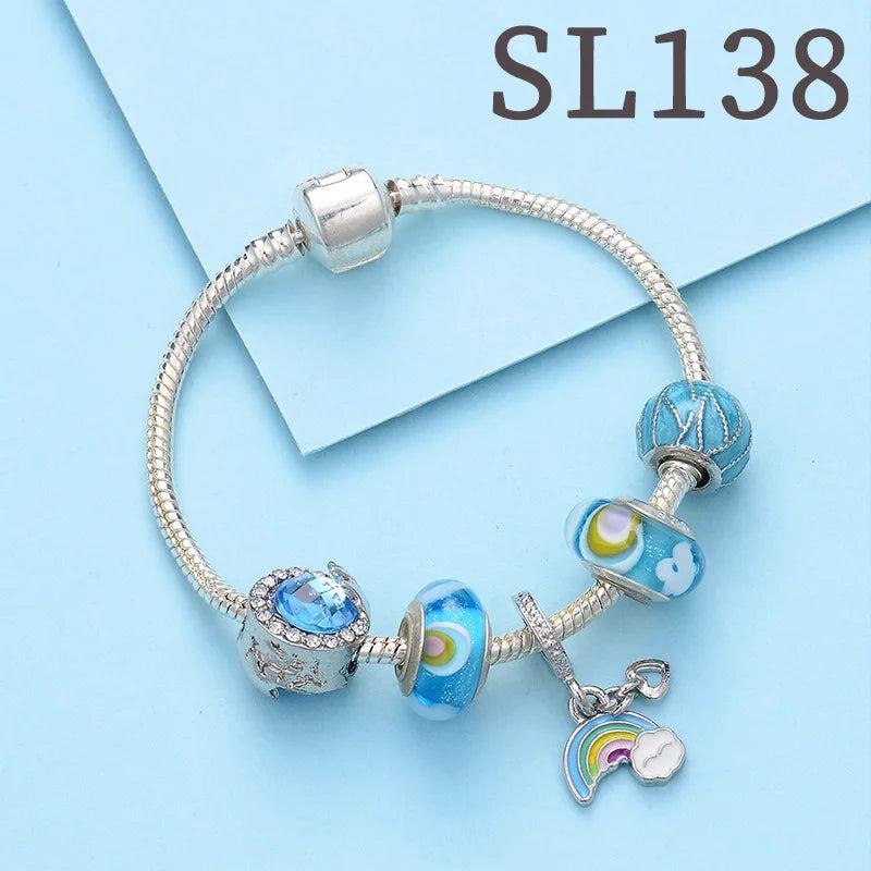 Glass Bead Bracelet Christmas Snowflake Pumpkin Car Diy Jewelry