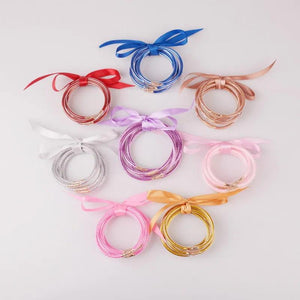 Glitter Jelly Child Bracelets Christmas Halloween Party Bangles