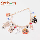 Halloween Bracelet Women Pumpkin Spider Ghost Charm Bracelets