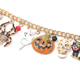 Halloween Bracelet Women Pumpkin Spider Ghost Charm Bracelets