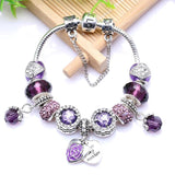Mother Pendant Crystal Beads Bracelet for Women