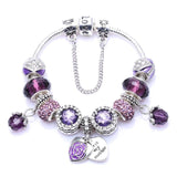 Mother Pendant Crystal Beads Bracelet for Women