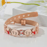 Snowman Slide Charm Beads for Stainless Steel Bracelet