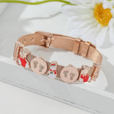 Snowman Slide Charm Beads for Stainless Steel Bracelet