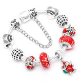 Santa Claus Snowman Beads Bracelet Christmas Jewelry Gift