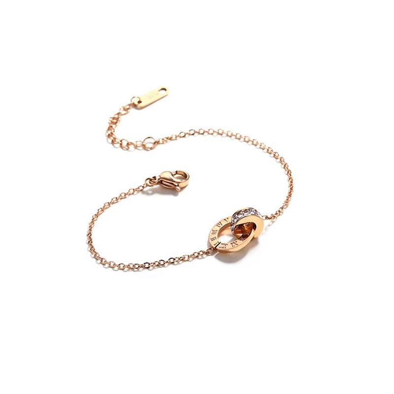 Stainless Steel Roman Circle Bracelet Jewelry for Women