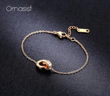 Stainless Steel Roman Circle Bracelet Jewelry for Women