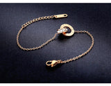 Stainless Steel Roman Circle Bracelet Jewelry for Women