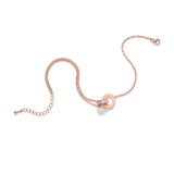 Sparkling Roman Circle Crystal Bracelet for Women