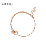 Sparkling Roman Circle Crystal Bracelet for Women