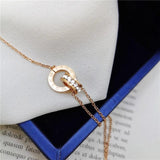 Sparkling Roman Circle Crystal Bracelet for Women