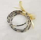 5pcs Christmas Bracelets Set Bowknot Glitter Jelly Bangle for Women Girl