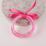 Christmas Glitter Silicone Jelly Bracelets for Women Gift