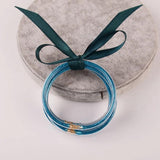 Christmas Glitter Silicone Jelly Bracelets for Women Gift
