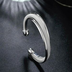 925 Silver Cuff Bracelet for Women Wedding Party Christmas
