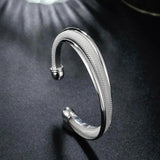 925 Silver Cuff Bracelet for Women Wedding Party Christmas