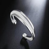 925 Silver Cuff Bracelet for Women Wedding Party Christmas