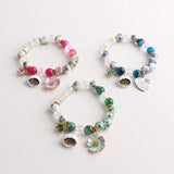 Flower Pendant Charm Bracelet for Women, Christmas Jewelry