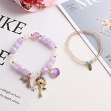 Flower Pendant Charm Bracelet for Women, Christmas Jewelry