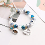 Flower Pendant Charm Bracelet for Women, Christmas Jewelry