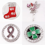 Christmas Deer Crystal Elf Snap Button DIY Bracelet