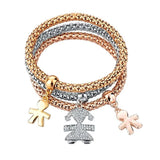 Crystal Bracelet Multilayer Charm Jewelry Christmas Pulseras