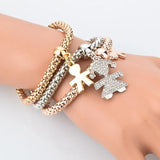 Crystal Bracelet Multilayer Charm Jewelry Christmas Pulseras