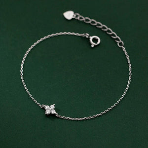 Zircon Flower Chain Bracelet Women Party Jewelry