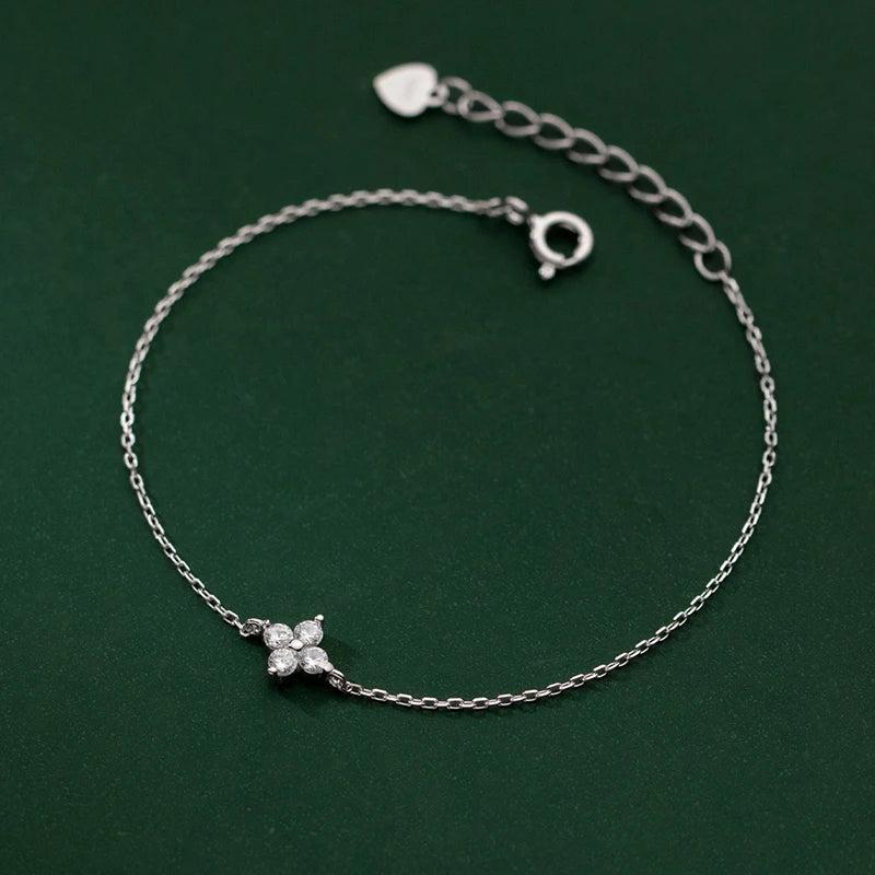 Zircon Flower Chain Bracelet Women Party Jewelry