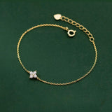 Zircon Flower Chain Bracelet Women Party Jewelry