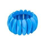 Vintage Resin Wide Cuff Bracelet Women Acrylic Link Stretch Hand Jewe
