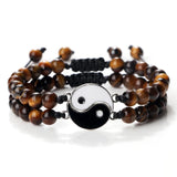 Tai Chi Couple Bracelets Yin Yang & Natural Stone Beaded Bracelet