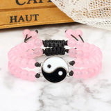 Tai Chi Couple Bracelets Yin Yang & Natural Stone Beaded Bracelet