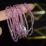 Elastic Bracelet Bangle Crystal Rhinestones Wedding Jewelry Gift