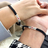 Fluorescent I LOVE U Charm Couple Bracelet Hand Woven Adjustable