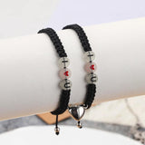 Fluorescent I LOVE U Charm Couple Bracelet Hand Woven Adjustable